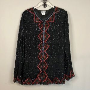 Gunit Fashions vintage silk beaded evening jacket